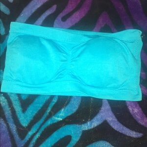 Blue Strapless Bra